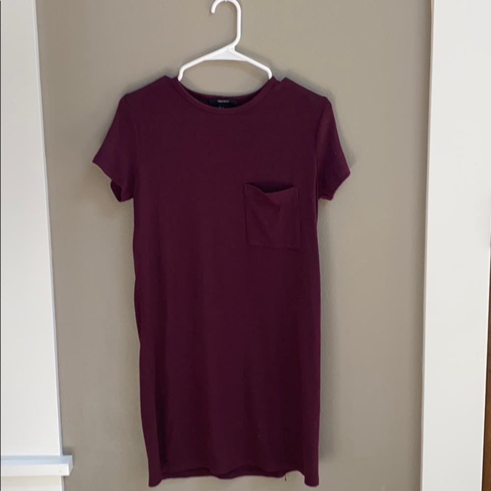 forever 21 Burgundy shirt dress